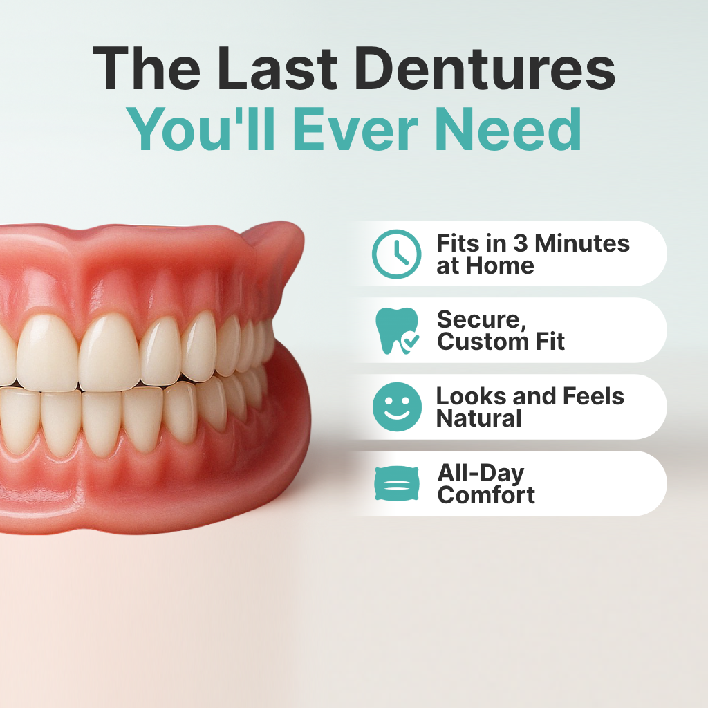 ✨Ends Today: 70% OFF! Ptyalial™⏰ Custom-Fit Full Functional Dentures Make you more confident